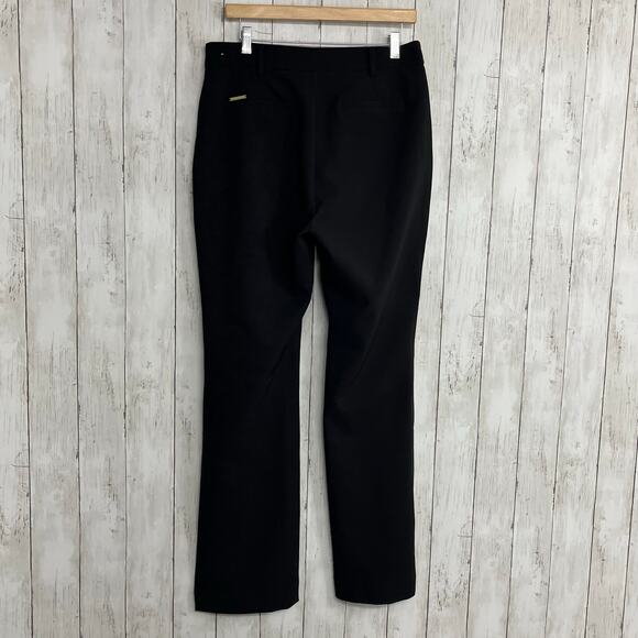 Michael Kors Basic Black Straight Bootcut Dress Work Business Pants 10 - Picture 2 of 8